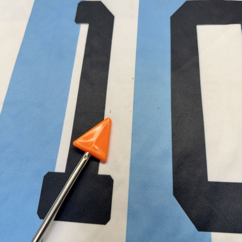 Argentina Fan Soccer Jersey Men M World Cup 2022 Polyester Blue White Striped - Picture 7 of 11